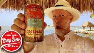 Longboard Island Lager by A Beer Snob's Cheap Brew Review Southern Most Brew Review in Key West, FL