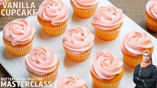 The Perfect Vanilla CUPCAKE With BUTTERCREAM Frosting | Masterclass Butter Icing