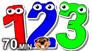 "Counting 123s" Learn Numbers & More | Baby Beavers 70 Min HD Animation, Preschool Teacher