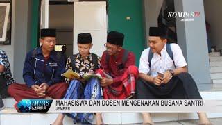 Peringati Hari Santri, Mahasiswa dan Dosen di Jember Pakai Busana Santri