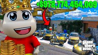 Shin Chan Touches Everything Become New Diamond and Gold in GTA 5 In Telugu 