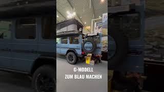 Offroadcamper Mercedes G Modell von Terracamper. Weltreisemobil mit Allrad mit schlauem Ausbau. CMT