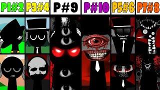 BLACK MOD + Phase 1 VS Phase 2 VS Phase 3 VS Phase 4 VS Phases 6-10 in Incredibox Sprunki versions