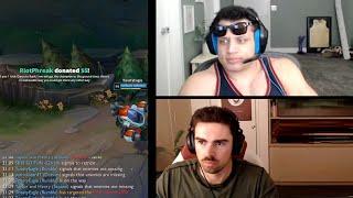 TYLER1 GOT A DONATION FROM PHREAK SAYING HE CAN'T GET RANK 1 WITHOUT GAREN | LOL MOMENTS