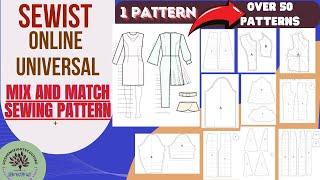 Introduction to Sewist mix and match universal pattARn,over 50 pattern designs  from one  pattern