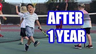 Quinton practices tennis EVERY DAY FOR 1 YEAR!