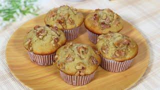 Easy Banana Walnut Muffins/ Best Recipe I Jono Sweet Treats