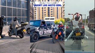 When you meet short leg moto girl  #viral #funny #motovlog #trending #top #motorcycle #cute #bike