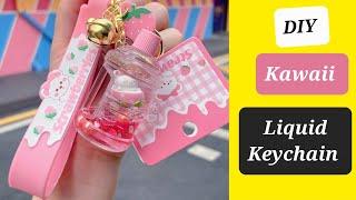 DIY Kawaii Keychain / How to make Cute liquid Keychain at home / School Supplies