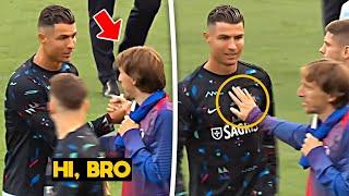 Cristiano Ronaldo meet Luka Modrić at Friendly Match ️