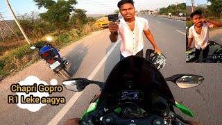 Chapri GoPro Aur R1 leke Race Karne Aa gya 