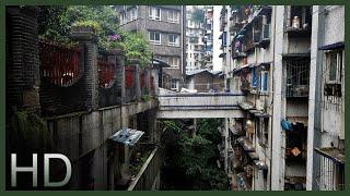 【HD】Rainy Walk in Chongqing, China | Cyberpunk Walk through Chinese Urban Jungle