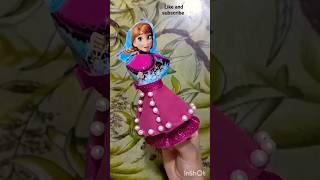 Use one thing &Make Anna FrozenDoll #craft #youtube #viral #art #easy #yt #diy #kids #baby #shorts