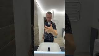 Стоимость потолка в  ванной с частичным засветом. Светованная #дизайнинтерьера #натяжныепотолки