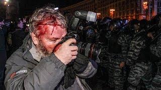 Ukraine police's violent crackdown at pro-EU protest