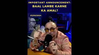 Important Announcement: Baal Lambay Karnay Ka Amal | Coming Soon | Raza Ali Shah Al-Abidi.