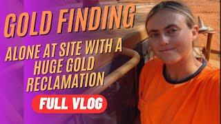 Gold Finding |Aussie Gold Hunter | Tyler Mahoney | Alone at the site with a huge reclamation |