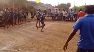 KABADDI GAMES ARE HELD FOR CHINNA GATTU JATHARA AT NALLABANDA GUDEM NEAR TO KODADA