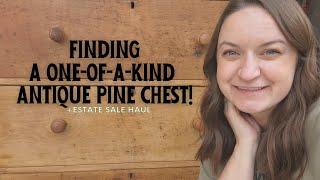 Fall 2023 Estate Sale Haul | Finding an AMAZING Antique Pine Chest of Drawers