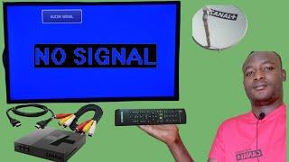 Si votre télévisions n'a pas d'image ou reste bloqué sur le fond bleu aucun signal voici la solution