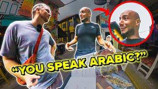 White Guy SUDDENLY Speaks Arabic and Gets FREE Stuff, Locals Shocked! 
