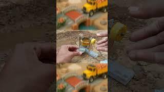 Mini BRIDGE CONSTRUCTION video mini tracter‼️ bricks, cement and mixer machine video #shorts #viral