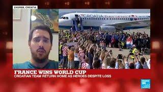 World Cup 2018: Croatian players are welcomed home as champions