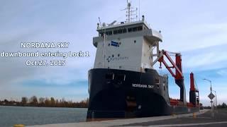 Ship NORDANA SKY above Lock 1, Welland Canal 2015