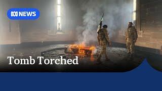 Tomb of ousted Syrian president's father Hafez al-Assad set alight | ABC NEWS