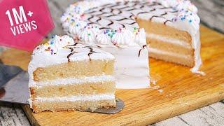 Eggless Vanilla Cake Without oven | Eggless Vanilla Birthday Cake