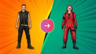 Default Clothes to Red Crimanal Bundle - Free Fire MAX Glitch File