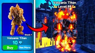 NEW GODLY VOLCANIC TITAN 99LVL!STONE UPDATE - Toilet Tower Defense