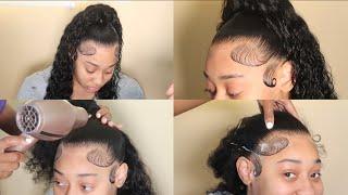 ONLY $199! How To Mold/Add Tracks Half Up Half Down DETAILED 13x6 Frontal Wig Install Ft Sterly Hair