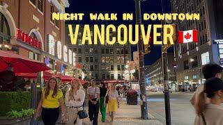 Downtown VancouverBC ,night walk in downtown . How can we enjoy Vancouver nights…