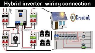 Hybrid inverter with solar wiring connection l @CircuitInfo #electrical