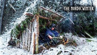 Extreme Winter Camping ALONE in the Freezing North (4 Survival Shelters)