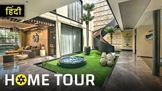 This Luxury Courtyard Home in Jalandhar (जलंधर ) Connects with Green Spaces (House Tour in Hindi).