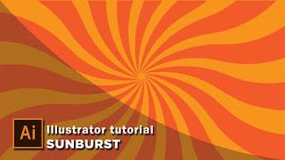 How to Create editable retro sunburst in Illustrator Tutorial