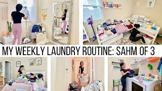 STAY AT HOME MOM OF 3 WEEKLY LAUNDRY ROUTINE//CLEANING ROUTINE MOTIVATION //Jessica Tull cleaning