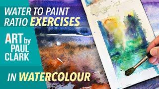 2 Water to Paint Ratio Exercises in Watercolour