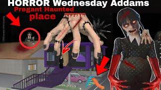 HORROR Wednesday Addams Pregnant Haunted place Scary SAKURA SCHOOL SIMULATOR