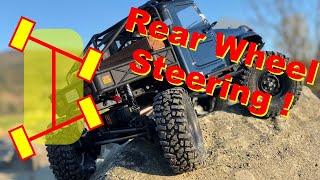 HOW TO ADD REAR WHEEL STEERING IN AN RC ROCK CRAWLER: a really useful and simple upgrade!