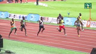 South Africa's Bayanda Walaza wins Men's 100m Heat 7 at 2024 African Athletics Championships