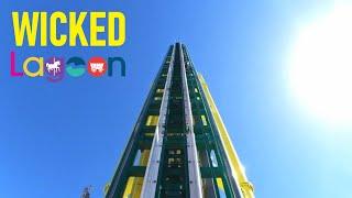 WICKED Vertical Launch Roller Coaster POV - Lagoon, Utah