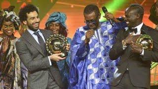 Mohamed Salah and Sadio Mane  dancing CAF AWARDS 2018 With Youssou n'dour