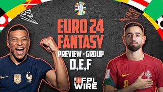 Euro 2024 Fantasy - Group Preview - D,E,F | Euro Fantasy Guide and Pro Tips | Euro Fantasy 2024 Tips