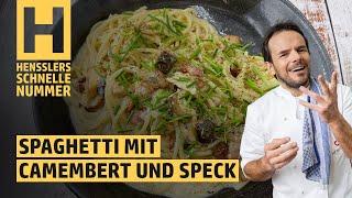 Schnelles Spaghetti mit Camembert und Speck Rezept von Steffen Henssler