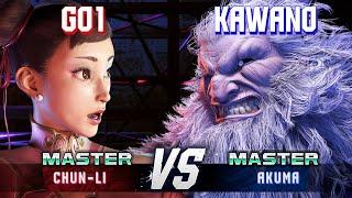 SF6 ▰ GO1 (Chun-Li) vs KAWANO (Akuma) ▰ High Level Gameplay