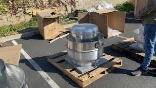 1 HP  Restaurant Hood Roof Exhaust Fan  Commercial  Kitchen