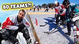 Can we beat 80 TEAMS!?!? Old Paint Cans Pond Hockey